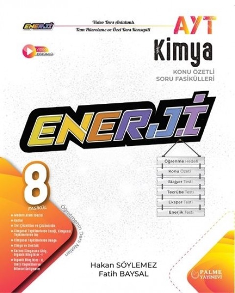 YKS AYT Enerji Kimya Konu Özetli Soru Fasikülleri Palme Yayınları