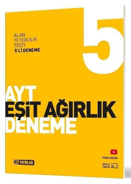 YKS AYT Eşit Ağırlık 5 Deneme Hız Yayınları