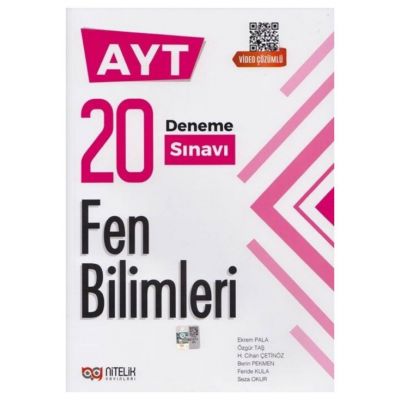 YKS AYT Fen Bilimleri 20 Deneme Sınavı Video Çözümlü Nitelik Yayınları
