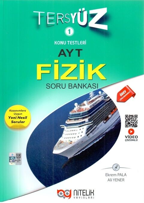YKS AYT Fizik Tersyüz Soru Kitabı Video Çözümlü Nitelik Yayınları