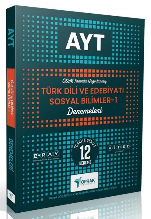 YKS AYT Türk Dili ve Edebiyatı Sosyal Bilimler-1 12 Deneme Toprak Yayıncılık