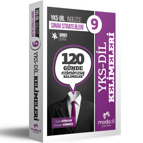 YKS-DİL İngilizce Sınav Stratejileri 9 - 120 Günde Ezberbozan YKSDİL Kelimeleri Modadil Yayınları