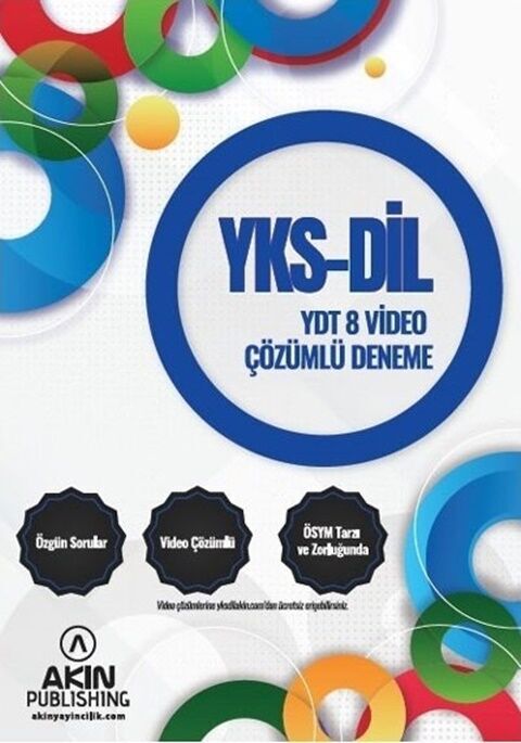 YKS DİL YDT Video Çözümlü 8 Deneme Akın Dil Yayınları