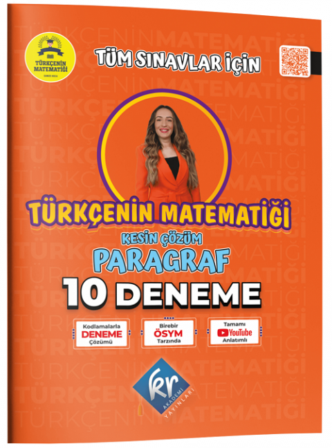 YKS MEB-AGS KPSS DGS ALES Türkçenin Matematiği Paragraf 10 Deneme - Gamze Özdin KR Akademi Yayınları
