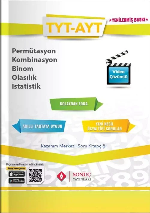 YKS TYT AYT Permütasyon Kombinasyon Binom Olasılık ve İstatistik Soru Bankası Sonuç Yayınları