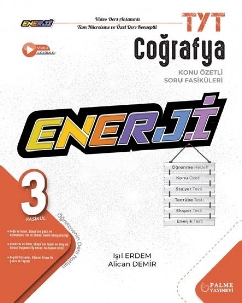 YKS TYT Enerji Coğrafya Konu Özetli Soru Fasikülleri Palme Yayınları