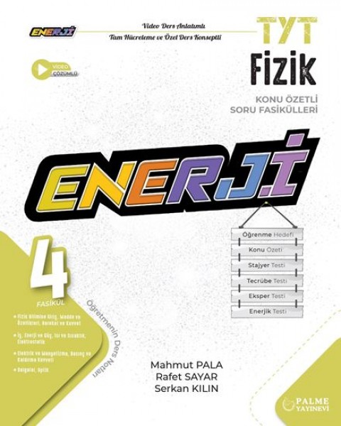 YKS TYT Enerji Fizik Konu Özetli Soru Fasikülleri Palme Yayınları