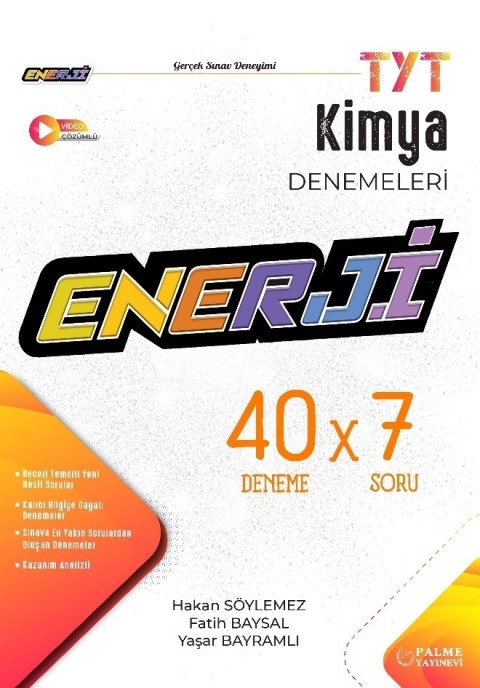 YKS TYT Enerji Kimya 40 x 7 Denemeleri Palme Yayınları