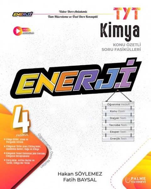 YKS TYT Enerji Kimya Konu Özetli Soru Fasikülleri Palme Yayınları