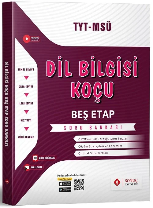 YKS TYT MSÜ Dil Bilgisi Koçu Beş Etap Soru Bankası Sonuç Yayınları