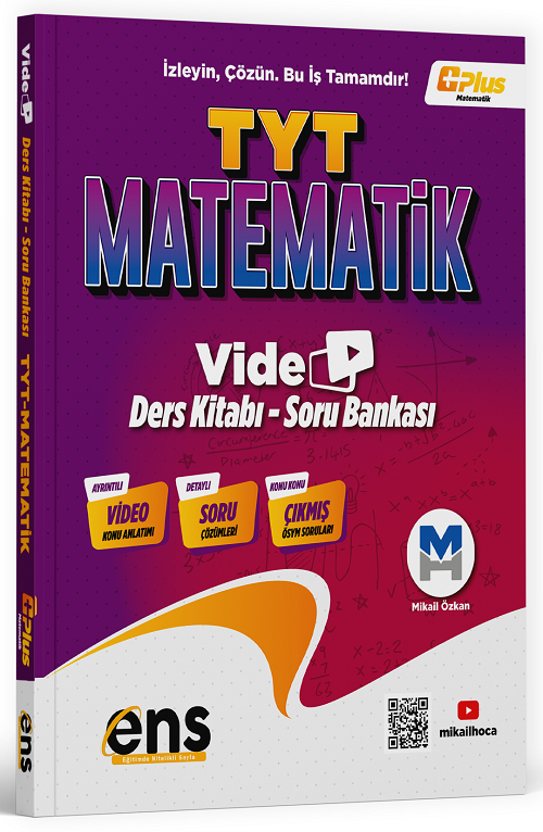 YKS TYT Matematik Video Ders Kitabı Soru Bankası Çözümlü ENS Yayınları
