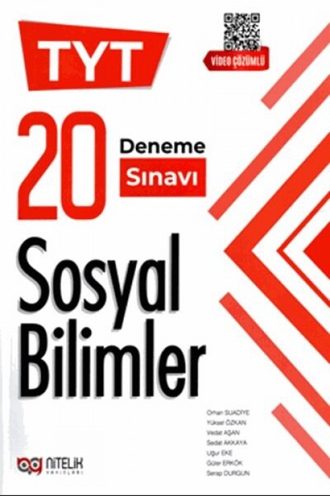 YKS TYT Sosyal Bilimler 20 Deneme Video Çözümlü Nitelik Yayınları