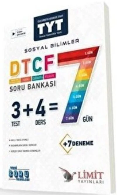 YKS TYT Sosyal Bilimler DTCF 7 Gün Soru Bankası Limit Yayınları