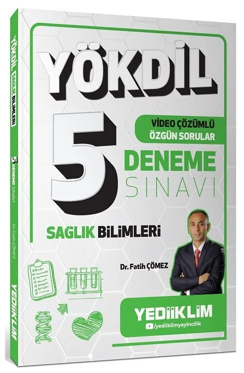 YÖKDİL Sağlık Bilimleri 5 Deneme Çözümlü - Fatih Çömez Yediiklim Yayınları