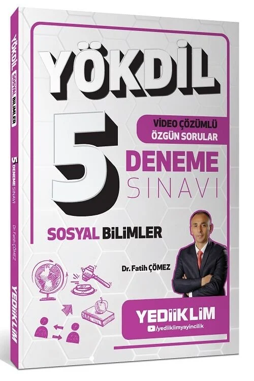 YÖKDİL Sosyal Bilimler 5 Deneme Çözümlü - Fatih Çömez Yediiklim Yayınları