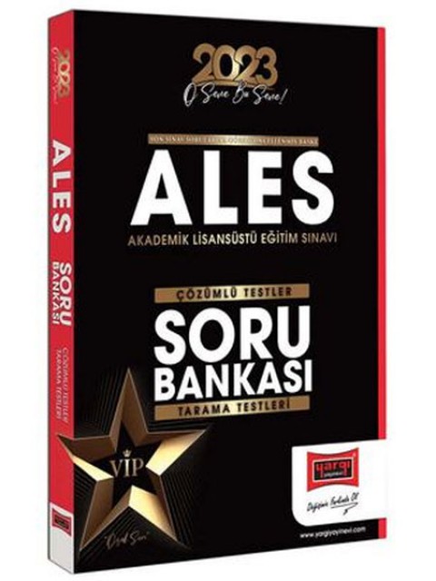 2023 ALES Tamamı Çözümlü Soru Bankası ve Çözümlü Tarama Testleri Yargı Yayınları