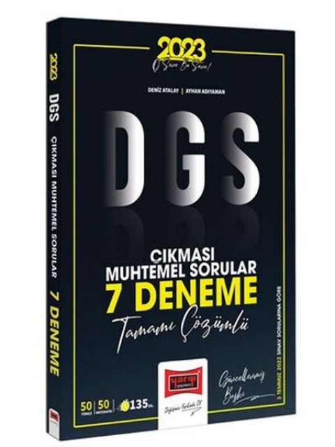 2023 DGS Çıkması Muhtemel Sorular Tamamı Çözümlü 7 Deneme Yargı Yayınları