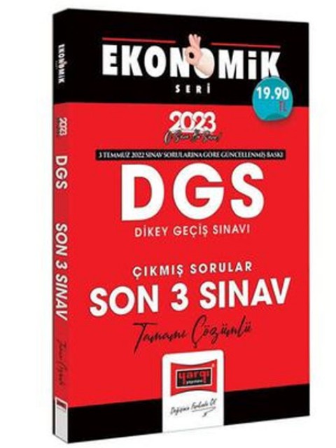 2023 DGS Ekonomik Seri Tamamı Çözümlü Son 3 Yıl Çıkmış Sınav Soruları Yargı Yayınları
