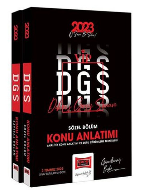2023 DGS Konu Anlatımı 2 Cilt (Sayısal ve Sözel Bölüm) Yargı Yayınları