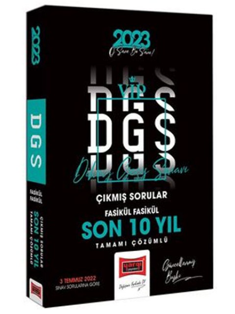 2023 DGS Son 10 Yıl Tamamı Çözümlü Fasikül Fasikül Çıkmış Sınav Soruları Yargı Yayınları