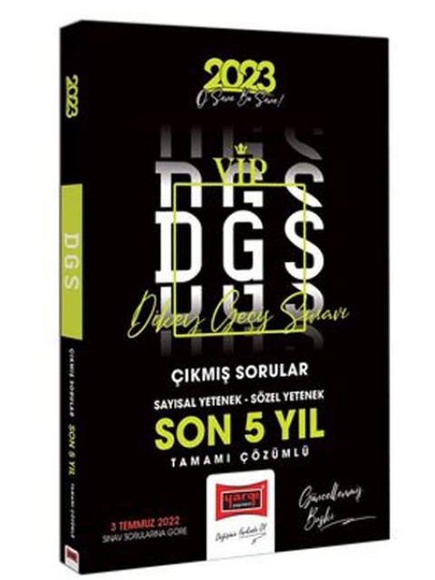 2023 DGS Son 5 Yıl Tamamı Çözümlü Çıkmış Sınav Soruları Yargı Yayınları