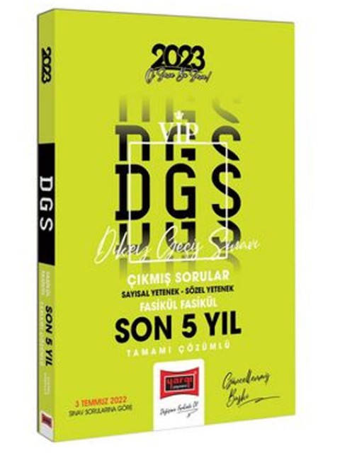 2023 DGS Son 5 Yıl Tamamı Çözümlü Fasikül Fasikül Çıkmış Sınav Soruları Yargı Yayınları