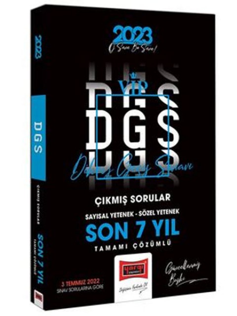 2023 DGS Son 7 Yıl Tamamı Çözümlü Çıkmış Sınav Soruları Yargı Yayınları