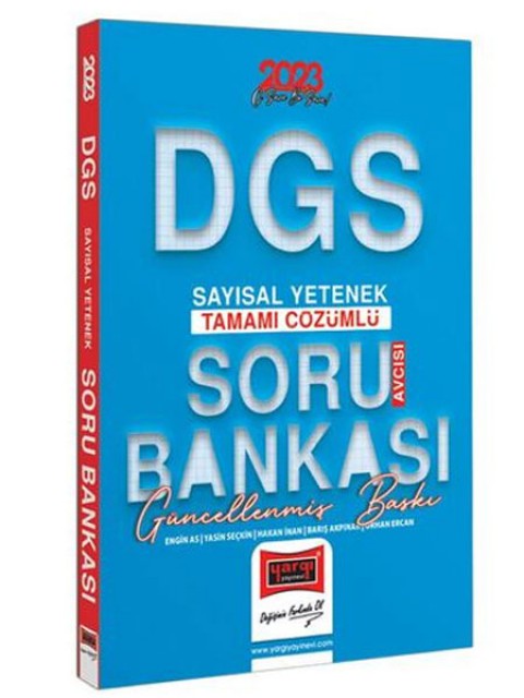 2023 DGS Soru Avcısı Tamamı Çözümlü Sayısal Yetenek Soru Bankası Yargı Yayınları