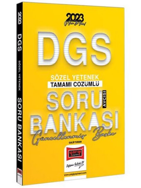 2023 DGS Soru Avcısı Tamamı Çözümlü Sözel Yetenek Soru Bankası Yargı Yayınları