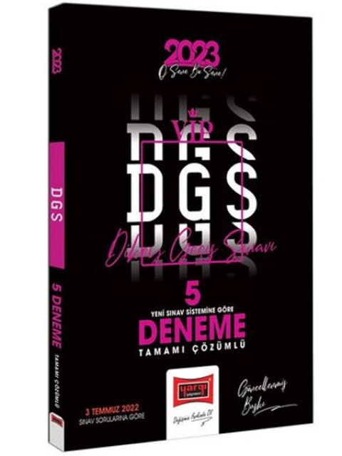 2023 DGS Tamamı Çözümlü 5 Deneme Yargı Yayınları