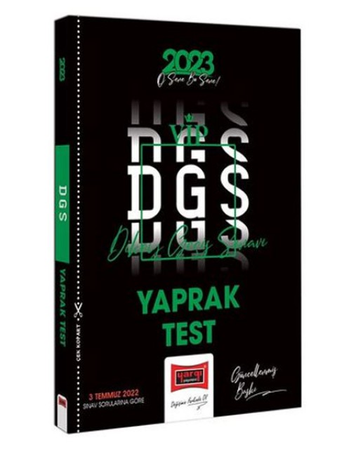 2023 DGS Yaprak Test Yargı Yayınları