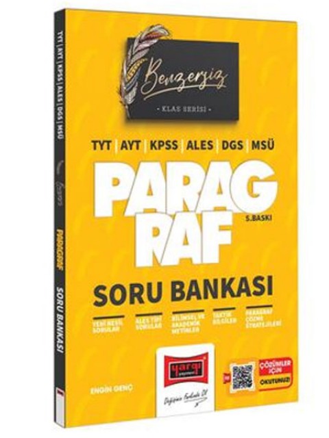 2023 TYT AYT KPSS ALES DGS MSÜ Klass Serisi Benzersiz Paragraf Soru Bankası Yargı Yayınları