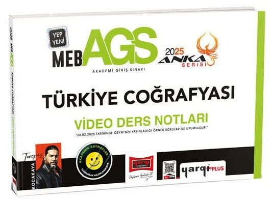 Yargı 2025 MEB-AGS Türkiye Coğrafyası Video Ders Notları Anka Serisi - Turgay Kocakaya Yargı Yayınları