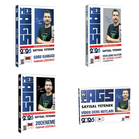 Yargı 2026 AGS Sayısal Yetenek Tüm Dersler Seti 4 Kitap İlyas Güneş Yargı Yayınları