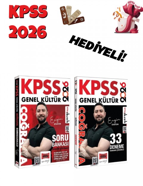 Yargı 2026 KPSS Coğrafya Soru Bankası + 33 Deneme 2 li Set - Engin Eraydın Yargı Yayınları
