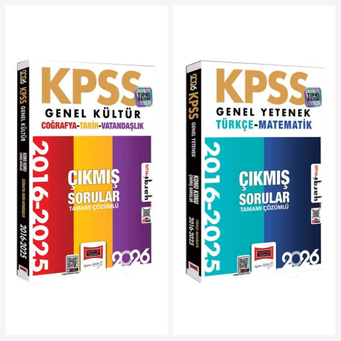 Yargı 2026 KPSS Genel Kültür Genel Yetenek 2016-2026 Konu Konu Tamamı Çözümlü Çıkmış Sorular Seti