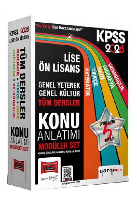 Yargı 2026 KPSS Lise Ön Lisans GK-GY Tüm Dersler Konu Anlatımı Modüler Set (5 Kitap) Yargı Yayınları
