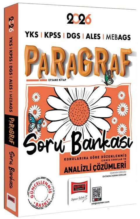 Yargı 2026 KPSS MEB-AGS ALES DGS YKS Paragraf Soru Bankası Çözümlü Papatya Serisi Yargı Yayınları