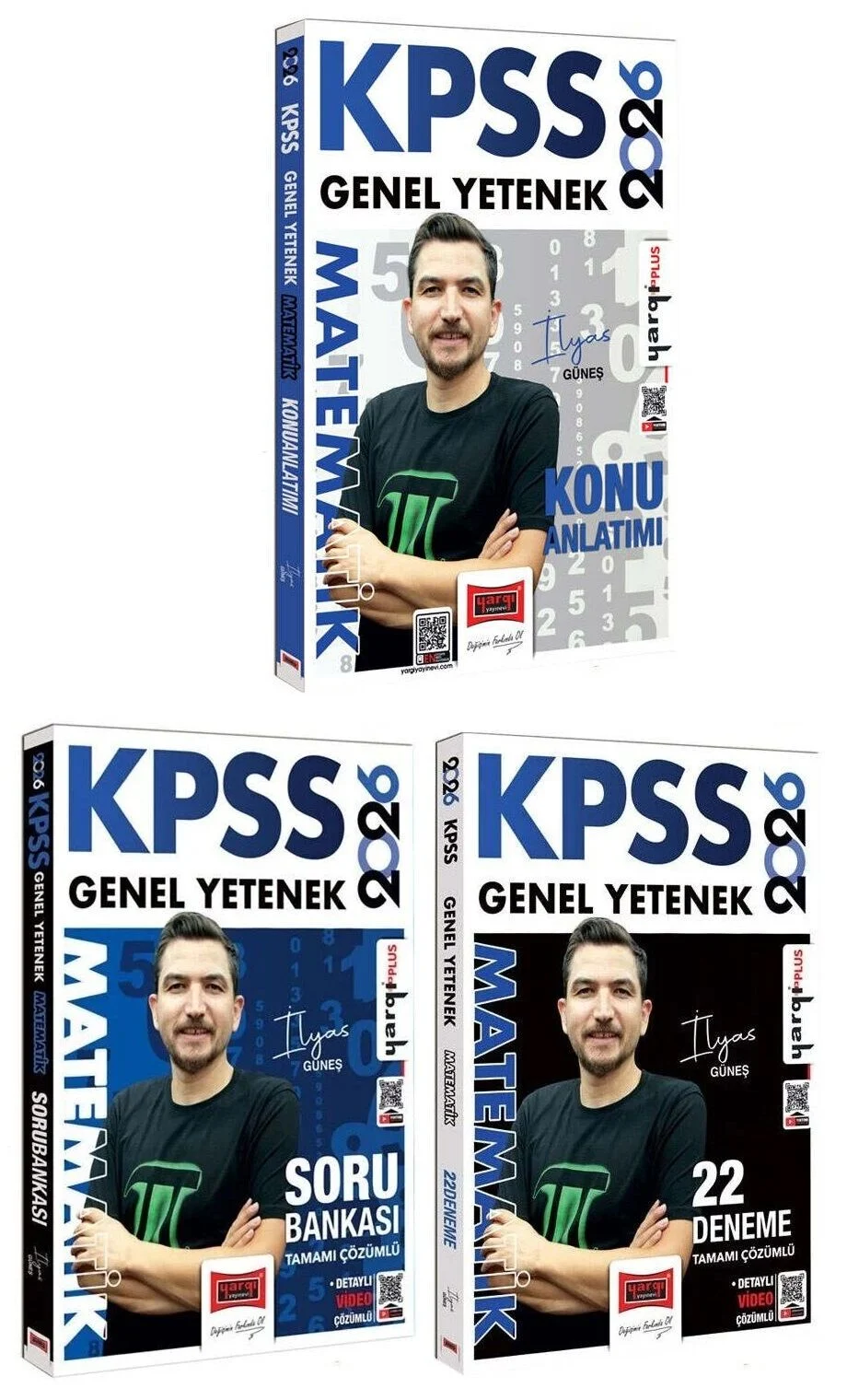 Yargı 2026 KPSS Matematik Konu + Soru Bankası + 22 Deneme 3 lü Set - İlyas Güneş Yargı Yayınları