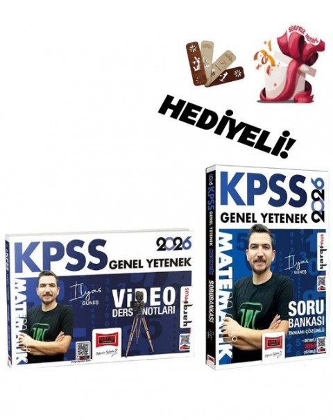 Yargı 2026 KPSS Matematik Video Ders Notları + Soru Bankası 2 li Set- İlyas Güneş Yargı Yayınları