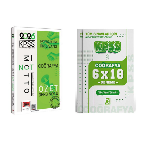 Yargı 2026 KPSS Ortaöğretim Ön Lisans Coğrafya Özet Ders Notu ve Deneme Seti Yargı ve Bigelio Yayınları