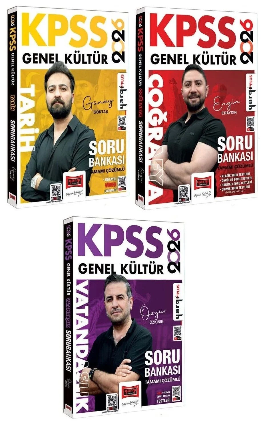 2026 KPSS Tarih + Coğrafya + Vatandaşlık Soru Bankası 3 lü Set Yargı Yayınları