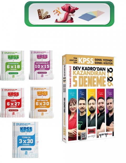 Yargı 2026 KPSS Tüm Adaylar İçin Tamamı Çözümlü Dev Kadrodan Kazandıran 5 + 31 Deneme Seti 6 Kitap Hediyeli