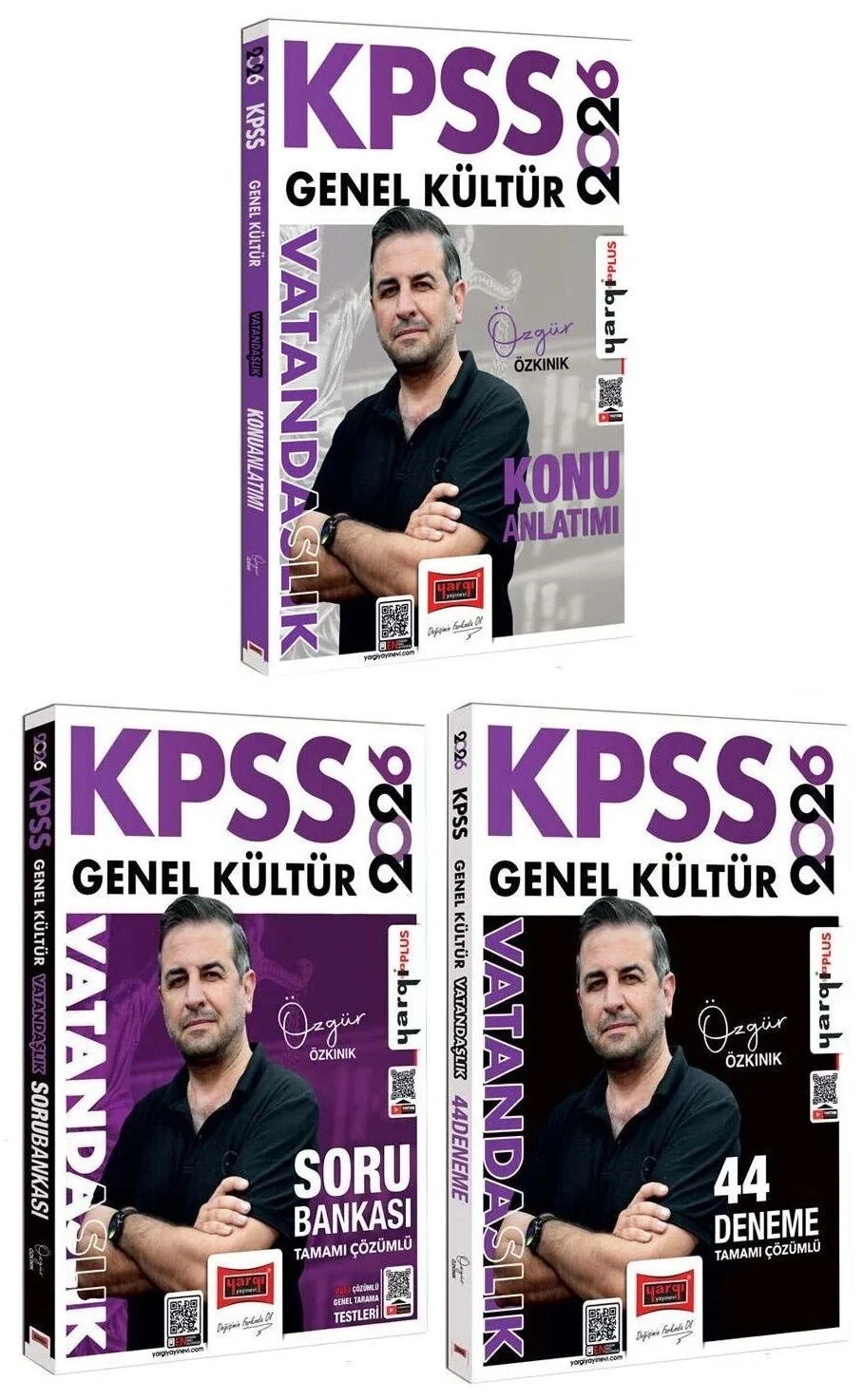 Yargı 2026 KPSS Vatandaşlık Konu + Soru Bankası + 44 Deneme 3 lü Set - Özgür Özkınık Yargı Yayınları