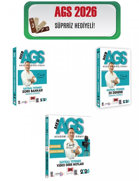Yargı 2026 MEB-AGS Sayısal Yetenek Soru + Deneme + Ders Notu Seti - Deniz Atalay Yargı Yayınları