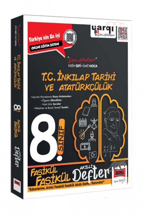 Yargı 8.Sınıf T.C. İnkilap Tarihi ve Atatürkçülük Fasikül Fasikül Akıllı Defter Yargı Yayınları