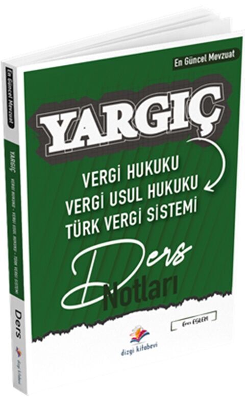 Yargıç Hakimlik ve HMGS Vergi Hukuku Vergi Usul Sistemi Türk Vergi Sistemi Ders Notları Dizgi Kitap Yayınları
