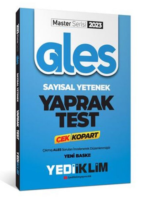 2023 Master Serisi Ales Sayısal Yetenek Çek Kopart Yaprak Test Yediiklim Yayınları