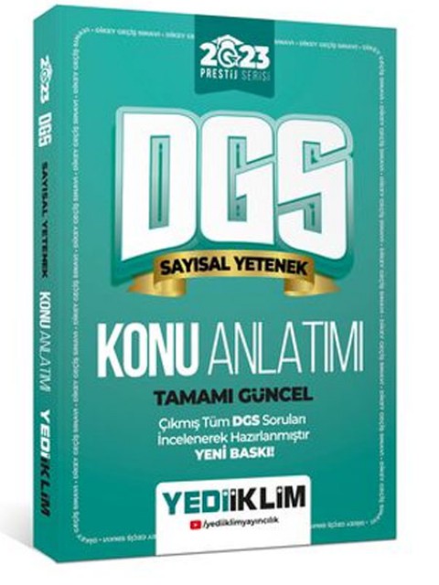 2023 Prestij Serisi Dgs Sayısal Yetenek Konu Anlatımı Yediiklim Yayınları