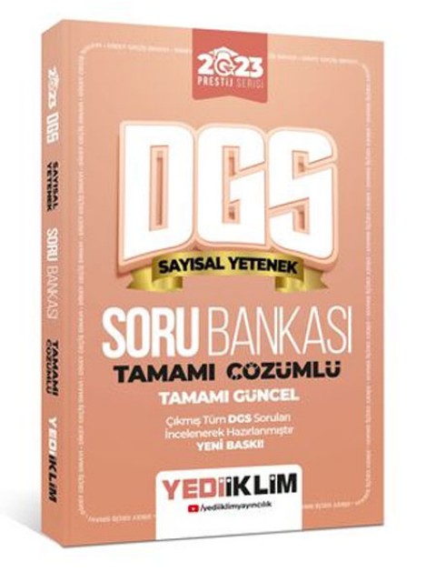 2023 Prestij Serisi Dgs Sayısal Yetenek Tamamı Çözümlü Soru Bankası Yediiklim Yayınları